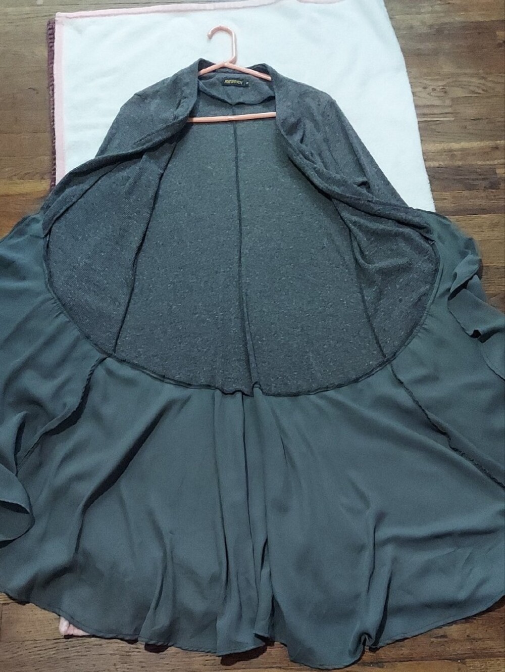 5 for $10 M&M Reborn Dark Gray Knit Open Cardigan - Picture 6 of 9